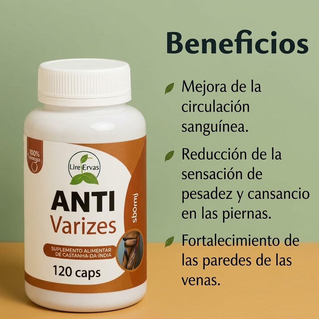 Anti Varices · Suplemento de 120 cápsulas
