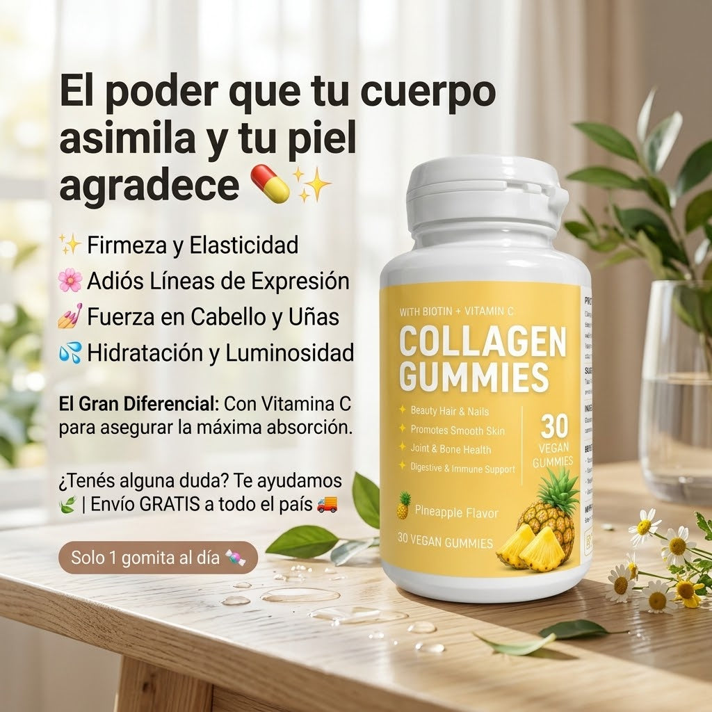 Gomitas de colágeno sabor piña